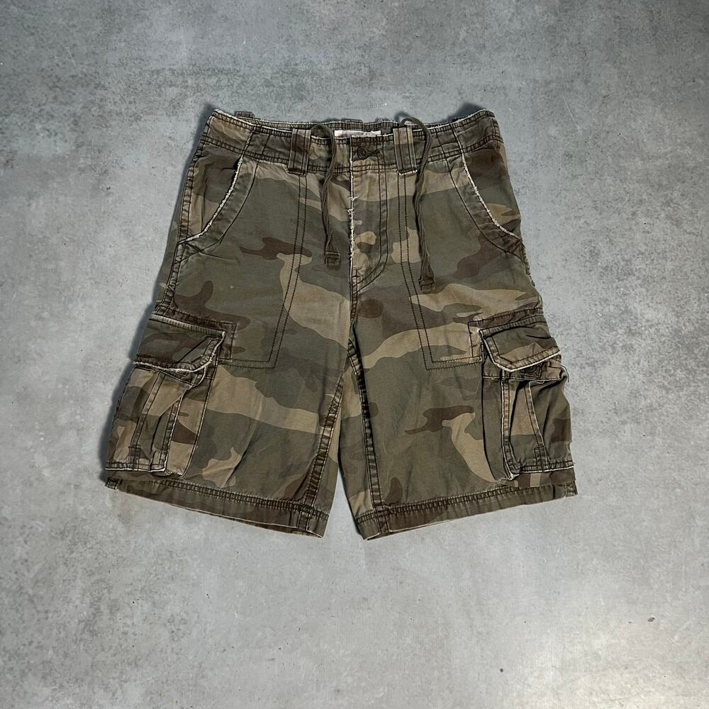 Mossimo Cargo Supply Men's Size 30 Vintage Camo Ripstop Cargo Shorts 11" Inseam
